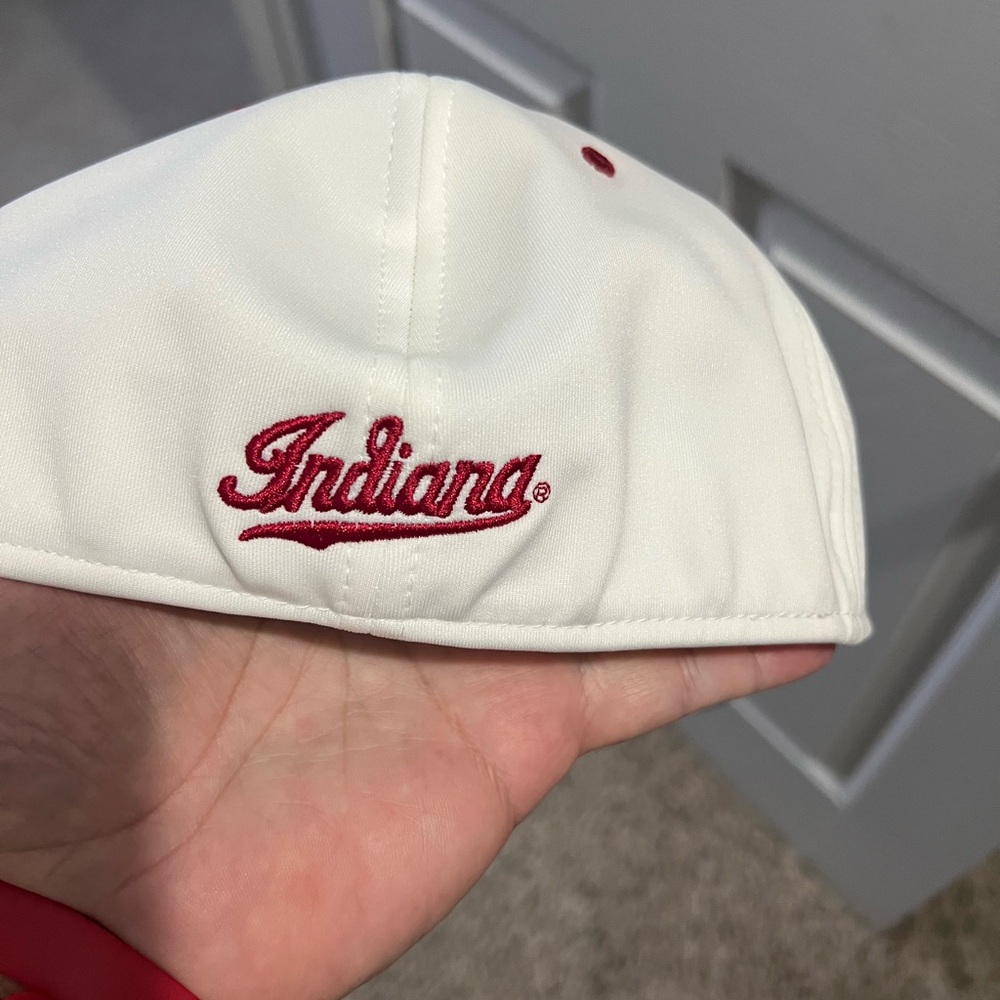 Indiana University White and Red Cap with American Flag Design - Picture 2 of 3